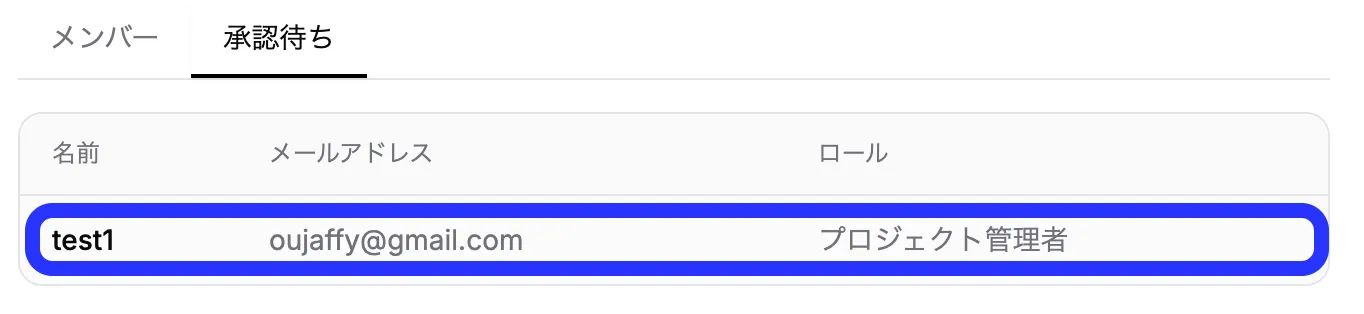 メンバー選択